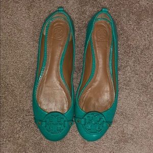Sea foam Green Tory Burch Flats